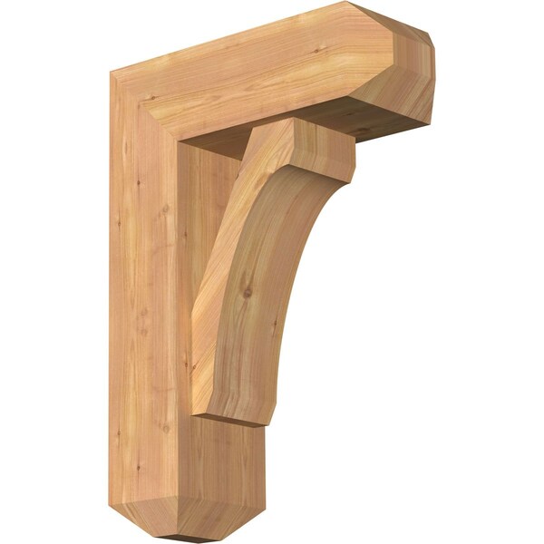 Ekena Millwork Legacy Craftsman Smooth Bracket w/ Offset Brace, Western Red Cedar, 7 1/2"W x 20"D x 28"H BKT0806X20X28LEC04SWR - main